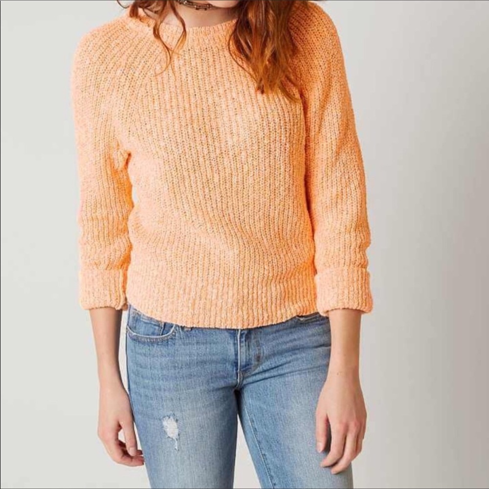 Free people electric city pullover tangerine